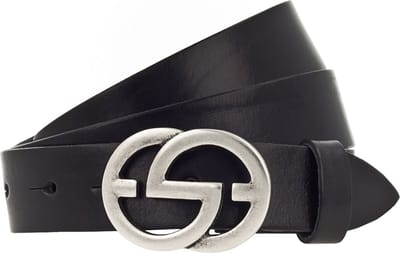 Vanzetti Leren Riem Full Leather Buckel Belt W100 Black Zwart