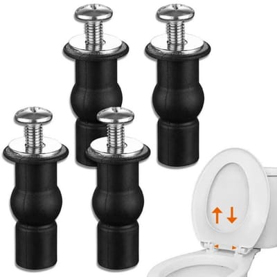 Wc Bril Scharnieren - 4 Stuks - Bevestigingsset Toiletbrilinstallatie - Universele Scharnieren voor Toiletbril - Wc Bril Onderdelen - Eenvoudig Te Installeren - Schroefbevestigingen voor toiletten met blinde gaten - voor toiletdeksels en -brillen