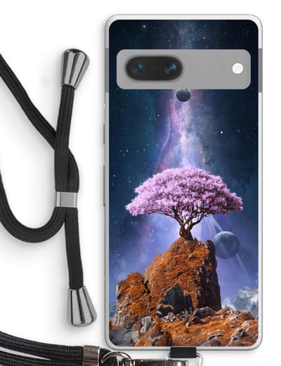 Case Company® - Hoesje met koord geschikt voor Google Pixel 7 hoesje met Koord - Ambition - Telefoonhoesje met Zwart Koord - Bescherming aan alle Kanten en Over de Schermrand