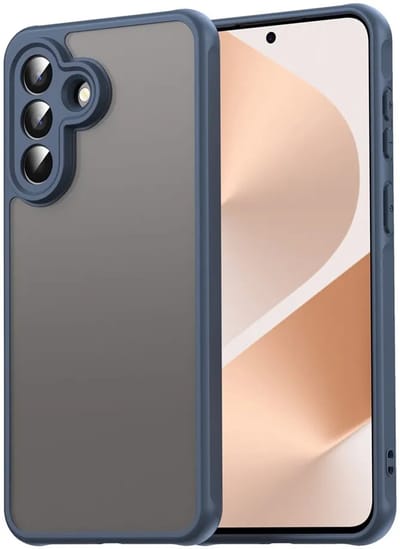 Hoesje geschikt voor Samsung Galaxy A57 - Phonesta AirFrost Semi-Transparante Back Cover - Mat Blauw