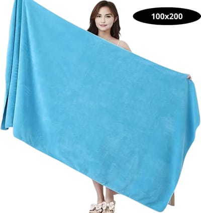 Livano Badlaken - Strandlaken - Badlakens - Strandhanddoek - Volwassenen - Handdoeken - Beach Towel - Stranddeken - Meerblauw 100x200