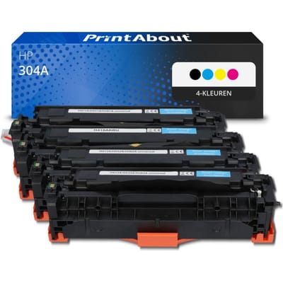 PrintAbout huismerk Toner 304A (CC530A) 4-kleuren Multipack Geschikt voor HP