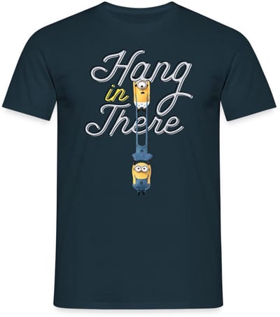 Minions Carl And Phil Hang In There T-Shirt Heren