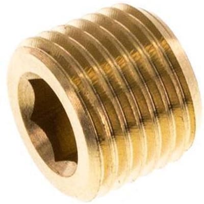 M10x1 Messing Plug met Binnenzeskant zonder kraag (Conisch) 16 Bar [10 Stuks]