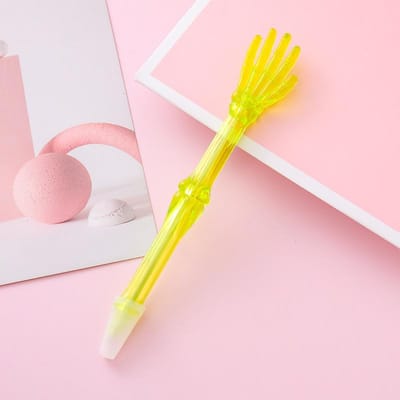 1 stuk creatieve vingerbotten balpen kawaii steen papier schaar balpennen briefpapier kantoor schoolbenodigdheden nieuwigheid grappig groen