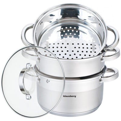 Klausberg 7139 - stoompan - 4 delig - 20cm - rvs - alle warmtebronnen