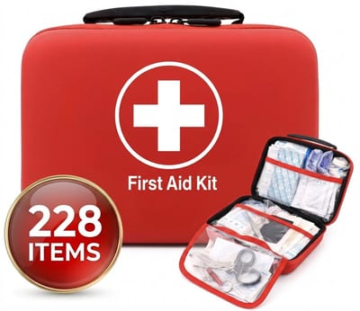 EHBO kit - Verbanddoos met 228 Items - Noodpakket - Pleisters, Verband en meer in één EHBO koffer - First aid kit