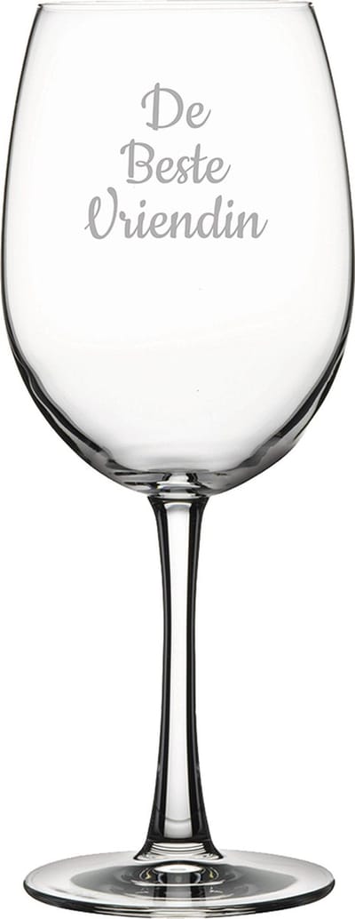 Gegraveerde Rode wijnglas 46cl De Beste Vriendin