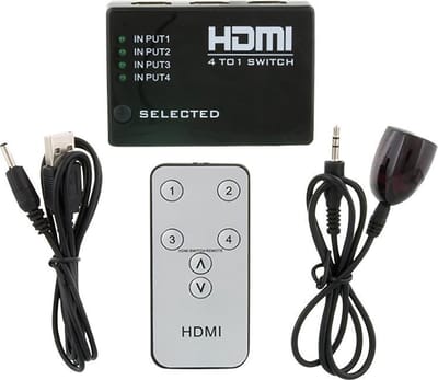 Q-LINK HDMI 4 to 1 switch met afstandsbediening