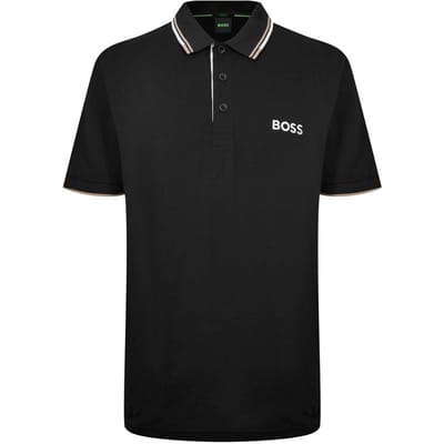 Boss Paddy Pro katoenen piqué-poloshirt voor heren (Zwart)
