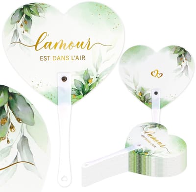 Dailygoods- Vakkenkast 24 Vakken - Vakkenkast Industrieel - Vakkenkast Zwart - Vakkenkast Roomdivider - Vakken voor Bruiloften - Opschrift L'amour est dans l'air - Trouwdozen