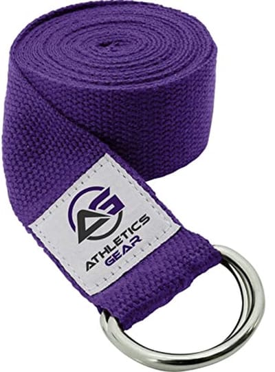 Duurzame Yoga Riem met Metalen D-ring, 1,8 m Lang en 3,8 cm Breed voor Stretching en Flexibiliteit