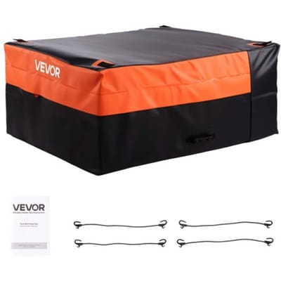 VEVOR Bagagedragertas, vrachtwagenbaktas, achterbagagetas van waterdicht 840D PVC (0,736 m³), ​​bagagetas voor opbergen achterop vrachtwagens met haken voor auto's, zwart/oranje