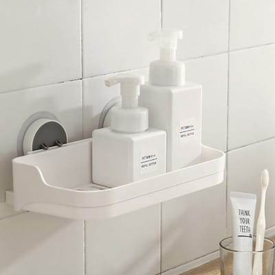 Zeepbakje - Hangende Dubbele zeephouder met plakstrip - Zeepschaaltje 2 stuks zeep- Douche - Badkamer - Keuken - Toilet