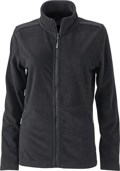 James and Nicholson Dames/dames Basic Fleece Jacket (Zwart)