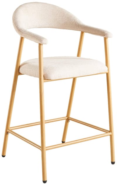 Barkruk Japandi beige Mika lichtbruin minimalistische barstoel japanse stijl