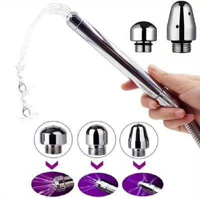 Anaal Douche Met 3 Opzetstukken I Vaginale Cleaner I Anaal Spoelen I Vaginaal Spoelen I Enema Set I Klysma Douche I Aluminium