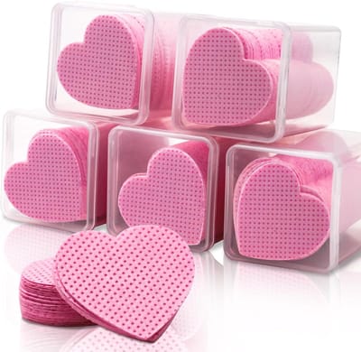 Daity 1000 stuks - Nagelreinigingspads - nagellakremoverpads - wimperlijmremoverpads (roze)