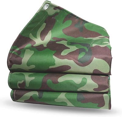 Dekzeil Camouflage - Zeil Afdekzeil - Buiten Beschermen - Zwaar & Waterdicht - 15 x 5 m - Camouflage