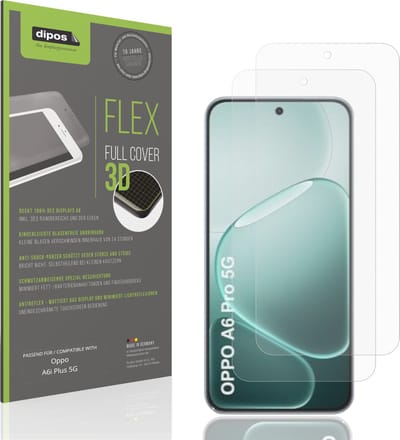 dipos FLEX – 2x Matte Screenprotector geschikt voor Oppo A6i Plus 5G | Volledige Schermbescherming | Case-Friendly