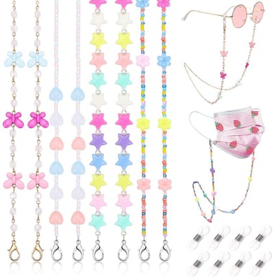 Dailygoody - Brillenkoord voor kinderen - Kralen en ketting - Schattig en kleurrijk design - Geschikt voor sport en feesten - Perfecte oplossing voor ..