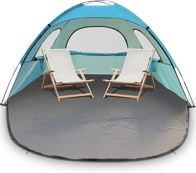 Thijox - Strandtent voor 2-3 Personen met UPF 50+ UV-Bescherming, Lichtgewicht en Snel Op te Zetten, Ideaal voor Strand, Camping en Tuin, Ruime Schuil