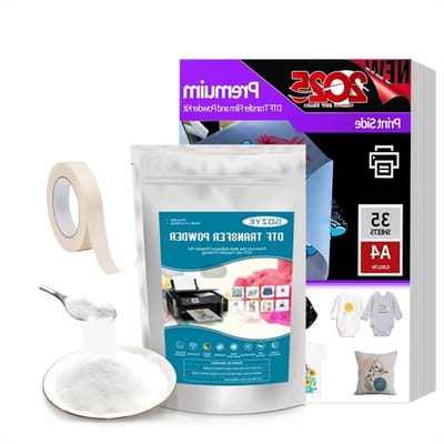 A4 DTF Papier Set - 35 Vellen Dubbelzijdig Matte Clear PreTreat Sheets voor Direct to Film Transfer, Geschikt voor Textiel en Sublimatieprint