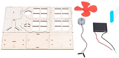 Allecto - Windmolen Houten Huis - Educatief Speelgoed - Interactieve Speelervaring - Zonne-energie Experiment - DIY Kids - Wetenschap Voor Kinderen