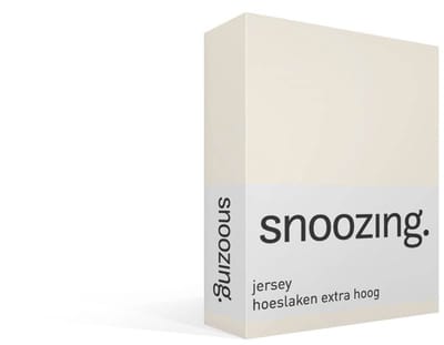 Snoozing Jersey - Hoeslaken Extra Hoog - 100% gebreide katoen - 70x200 cm - Ivoor