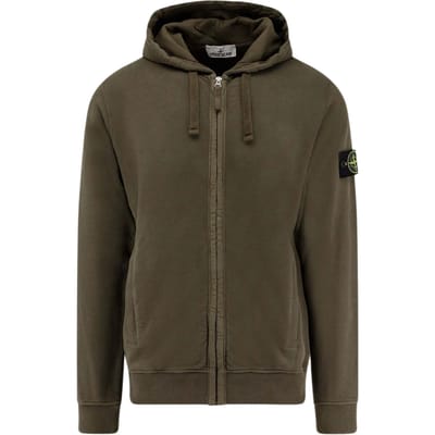 Stone Island Verwijderbaar Logo Patch Capuchon Rits Lange Mouwen Jas Heren Jas K2S156100067S0A20-V0054 XL brown