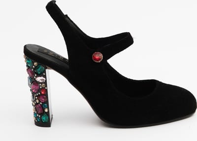 Zerba - Dames Pumps - Maat 38- Zwart Leer - Algina