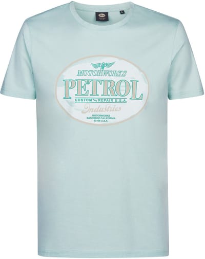Petrol Industries - Heren Bedrukt jersey T-shirt Estrella - Groen - Maat L