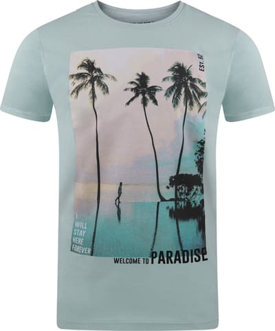riverso Heren T-Shirt RIVLukas regular fit Blauw S Ronde Hals Volwassenen - gemaakt van 100% katoen
