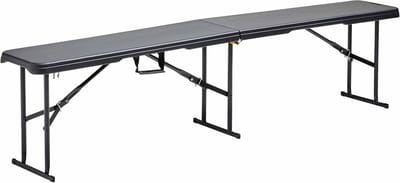 Klapbank 3 zits - Zitbank buiten - Extra zitplaatsen creëren - Draagkracht 300kg - 180 cm lang - Zwart