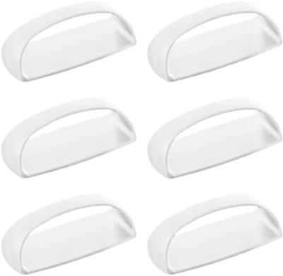 Daity 6-Pack - Zelfklevende Instant kastknop - kast knopjes - Zelfklevende Schuifdeurgrepen - Glazen Raamkasten - Peel en Stick Knoppen（Wit）