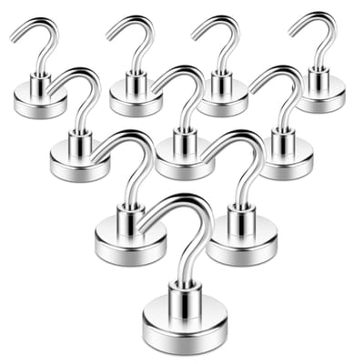 Crochets Magnétiques Super Puissants 11,34 KG - Idéaux pour les Bateaux de Croisière, le Camping, les Barbecues, les Cuisines, les Réfrigérateurs et les Murs de Garage 1pc