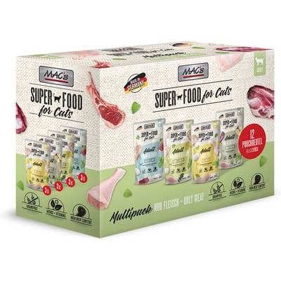 Mac’s Kattenvoer Natvoer Maaltijdzakjes - Mixpack Vlees - 12 x 100g