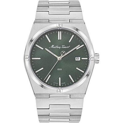 Mathey-Tissot Zeus Roestvrij Staal Groene Wijzerplaat Quartz H118AV Herenhorloge groen