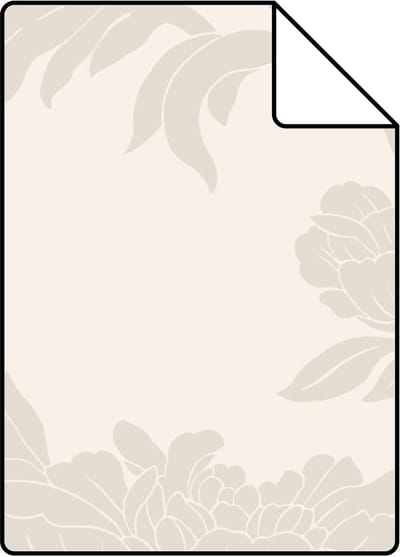 Proefstaal Origin Wallcoverings behang bloemen beige - 26,5 x 21 cm - 345922-S