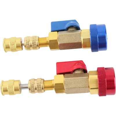 2 pièces A C Outil d'installation et de dépose de noyau de valve Outil de dépose réglable Coupleur haut et bas pour R134 R12 beige
