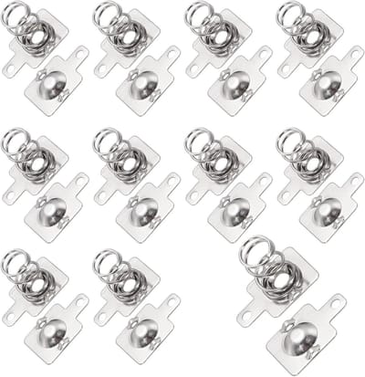 Batterij contactplaten - Veerplaten - Apparaat reparatie - Vernikkeld staal - 85 x 9 mm - Zilver