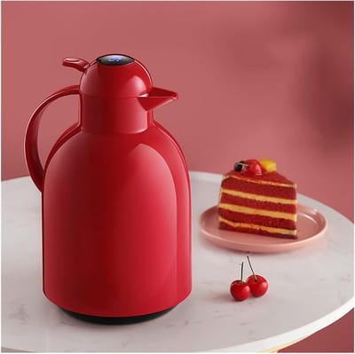 Geïsoleerde Koffiekan - Thermoskan Drankdispenser - Dranken Warm Houden - Met Temperatuurweergave - 15 liter - Rood