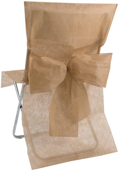 SANTEX - 10 premium taupe stoelhoezen van vliesstof 50x95 cm