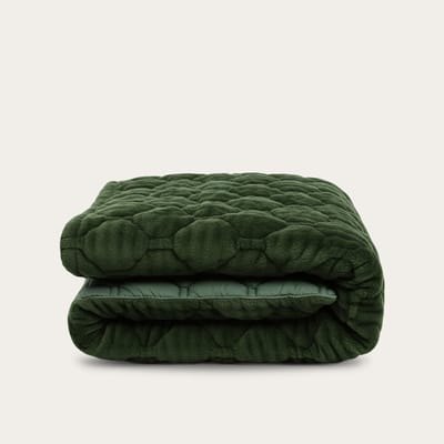 HappyBed Dekbed zonder overtrek 140x200 - Teddy - Wasbaar dekbed - Dekbed zonder hoes - Hoesloos Dekbed - Dark green