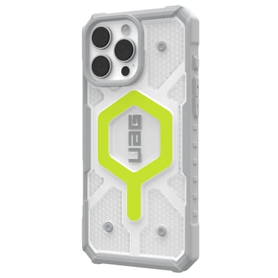 UAG - Pathfinder Mag geschikt voor iPhone 16 Pro Max Hoesje - clear/neon