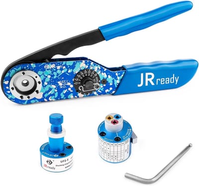 Krimpgereedschapsset - Krimptang set - Kabelboom verbinden - Universele instelling - 12-26 AWG - blauw