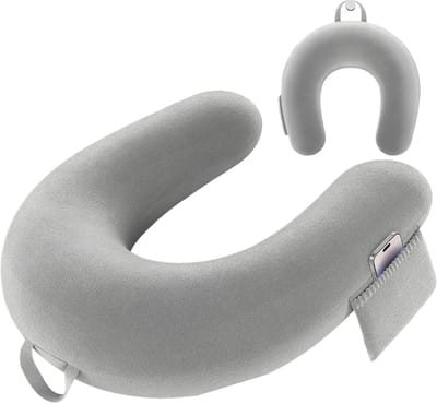 Leeskussen - Schootkussen - Ontspannen lezen - Ergonomische U-vorm - 40x34x10 cm - Grijs