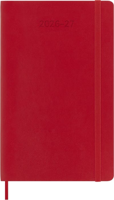 Moleskine 18 Maanden Agenda - 2026/27 - Wekelijks - Large - Zachte Kaft - Rood