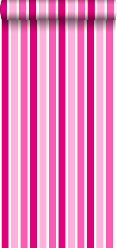 ESTAhome behang strepen roze - 53 cm x 10.05 m - 115818