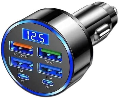 6-in-1 autolader met meerdere poorten en display